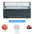 Deli Display Case Counter dengan penyimpanan freezer